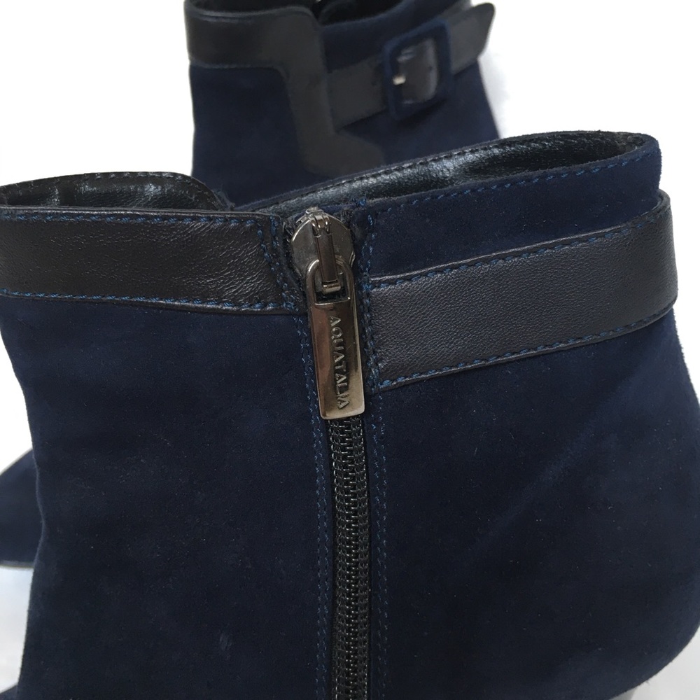 Aquatalia Blue & Black Water Resistant Boots Sz 9 - Picture 4 of 7